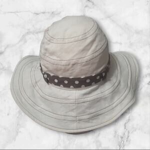 Peter Grimm Womens Wide Brim Cloth Bucket Poka Dot Sun